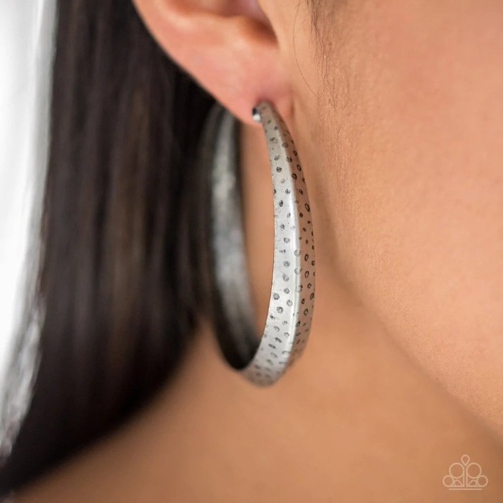 Jungle To Jungle Silver Paparazzi Earrings